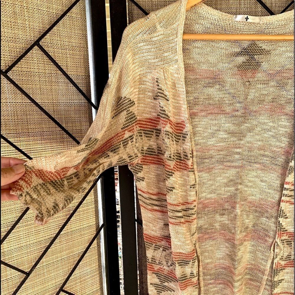 Blu Planet Tribal Print Cardigan Medium